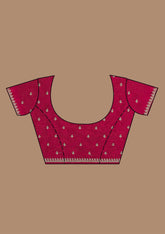 Red Soft Raw Silk Saree with Gold Zariwork – Elegant & Radiant